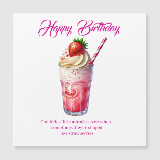 Strawberry Shake Christian Greeting Card (Voorkant)