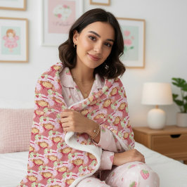 Strawberry Sherpa Deken