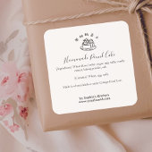 Strawberry Shortcake Cake Minimalist Ingredient Vierkante Sticker