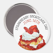 Strawberry Shortcake Day June 14th Holiday magnet (Voorkant / Achterkant)