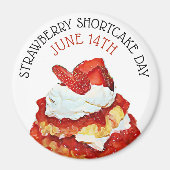 Strawberry Shortcake Day June 14th Holiday magnet (Voorkant)