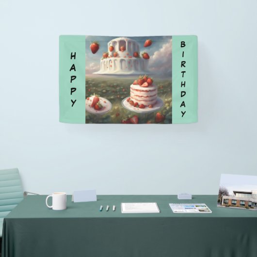 Strawberry shortcake Happy Birthday Banner (Beurs)