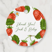 Strawberry Shortcake Wedding Favor Label (Voorkant)