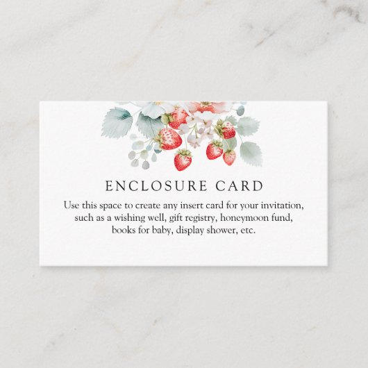 Strawberry Shower Enclosure Kaart (Voorkant)