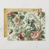 Strawberry Sins – Gotisch Victoriaans Feestdagenkaart (Voorkant / Achterkant)