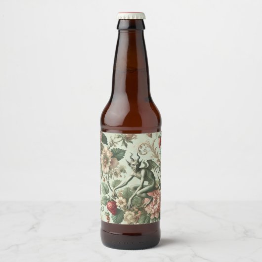 Strawberry Sins - Gotische barok Bier Etiket (Voorkant)