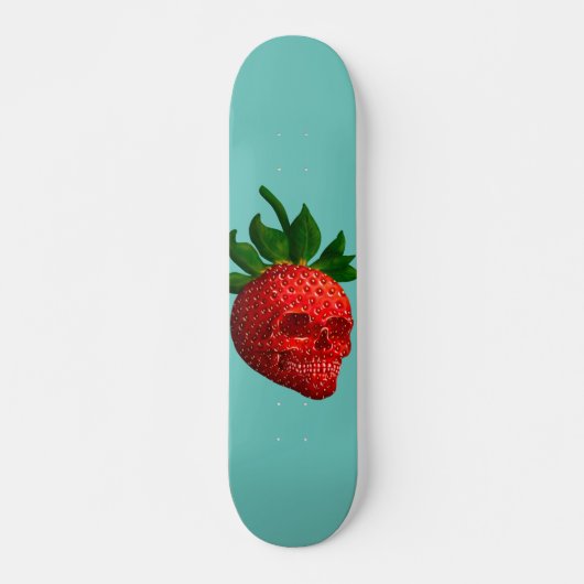 Strawberry Skull Persoonlijk Skateboard (Voorkant)