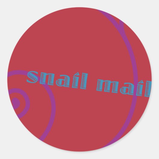 Strawberry Snail Mail Ronde Sticker (Voorkant)
