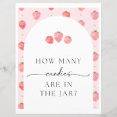 Strawberry Snoepjes Party Sign (Voorkant)