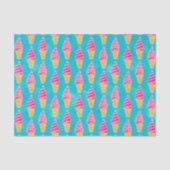 Strawberry Soft Ice Cream Cones Patroon Tissuepapier (Voorkant)