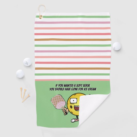 Strawberry Soft Serve Ice Cream Pickleball Grappig Golfhanddoek (Insitu)