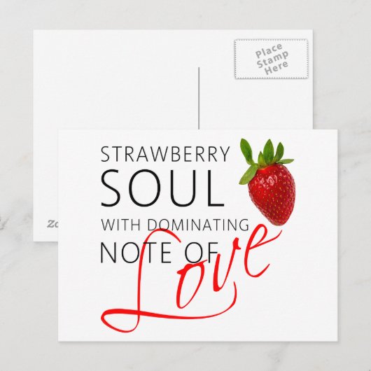 Strawberry Soul Briefkaart (Voorkant / Achterkant)