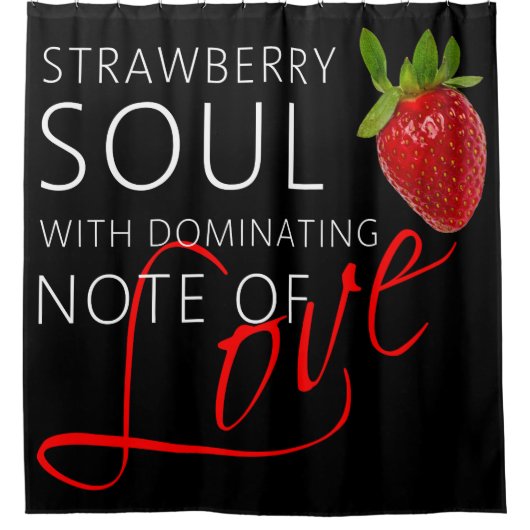 Strawberry Soul Dark Douchegordijn (Voorkant)