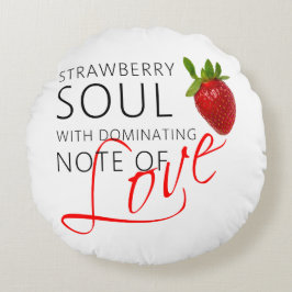 Strawberry Soul Rond Kussen