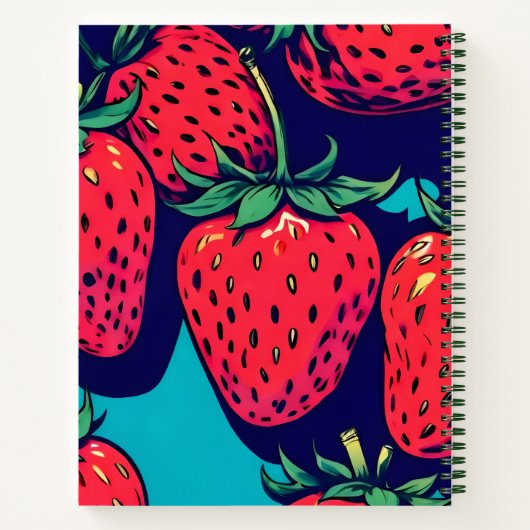 Strawberry spiral notebook notitieboek (Achterkant)