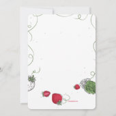 Strawberry Splash-Baby shower Kaart (Achterkant)