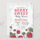 Strawberry Splash-Baby shower Kaart (Voorkant)