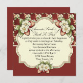 Strawberry Splash bruiloft uitnodiging (Voorkant / Achterkant)