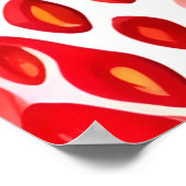 strawberry splash-patroon poster (Hoek)