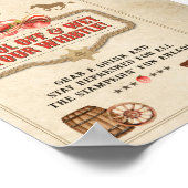 Strawberry Stampede Verjaardag Drink Teken Poster (Hoek)