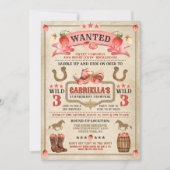 Strawberry Stampede verjaardagsuitnodiging Kaart (Voorkant)