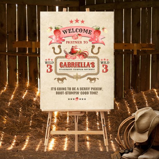 Strawberry Stampede Welkom Poster