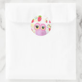 Strawberry Strawberry Ronde Sticker (Tas)