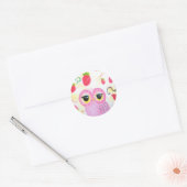 Strawberry Strawberry Ronde Sticker (Envelop)
