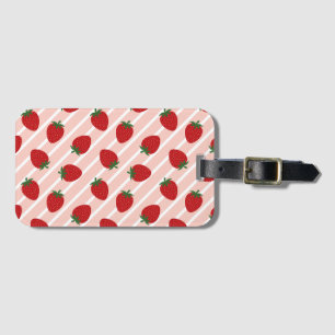 Strawberry Stripe Delight Bagagelabel
