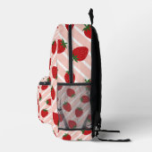 Strawberry Stripe Delight Bedrukte Rugzak (Rechts)