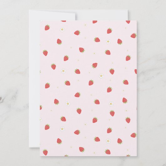 Strawberry Stripes Grandmillenial Vrijgezellenfees Kaart (Achterkant)