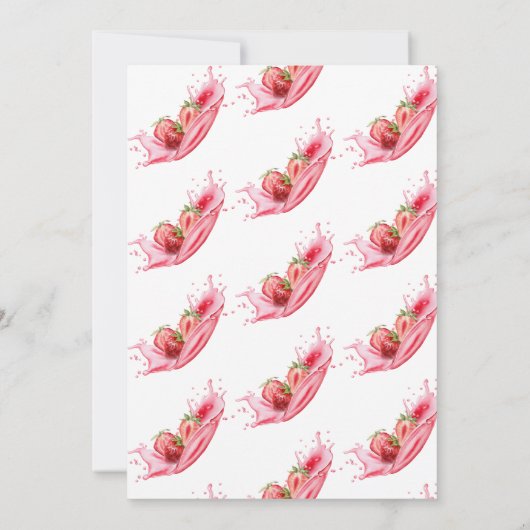 Strawberry | Summer Baby Shower Invitation Kaart (Achterkant)