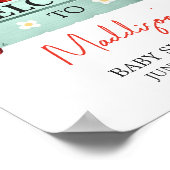 Strawberry Summer Baby shower Welkom Poster (Hoek)