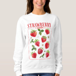 Strawberry Summer – Fresh Fruit Waterverf Design Trui