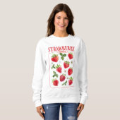 Strawberry Summer – Fresh Fruit Waterverf Design Trui (Voorkant volledig)