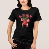 Strawberry Summer Vibes Tri-Blend Shirt (Voorkant)