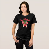 Strawberry Summer Vibes Tri-Blend Shirt (Voorkant volledig)