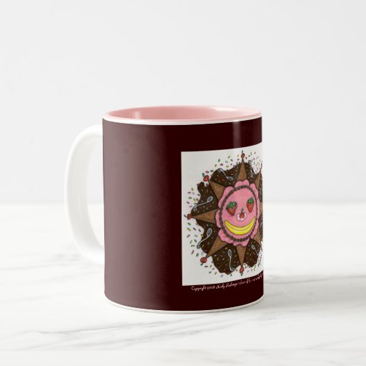 Strawberry Sun Days - Two Tone mok (roze) (Voorkant links)