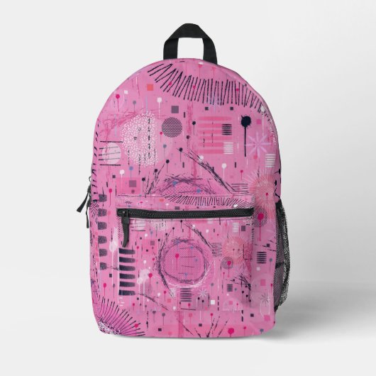 Strawberry Sundae Abstract Art  Bedrukte Rugzak (Voorkant)