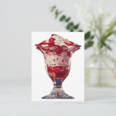 Strawberry Sundae Briefkaart (Staand voorkant)