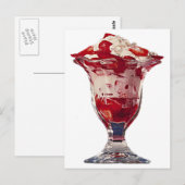 Strawberry Sundae Briefkaart (Voorkant / Achterkant)