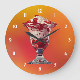 Strawberry Sundae Clock Grote Klok
