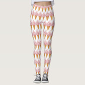 Strawberry sundae in wafelkegel met gooien leggings (Voorkant)
