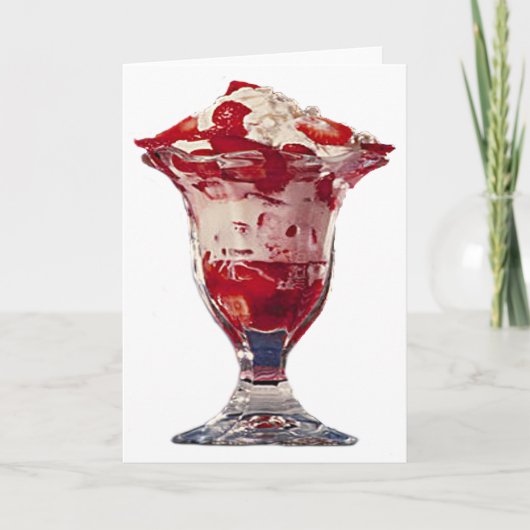 Strawberry Sundae Kaart (Voorkant)