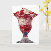 Strawberry Sundae Kaart (Gele Bloem)