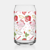 Strawberry Sundae Pattern Blikvorm Glas (Rechts)