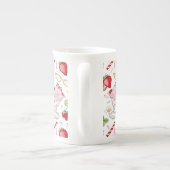 Strawberry Sundae Pattern Porselein Kop (Achterkant)