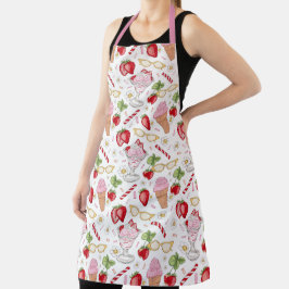 Strawberry Sundae Pattern Schort