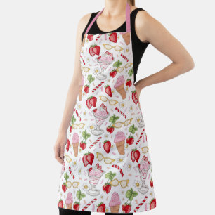 Strawberry Sundae Pattern Schort