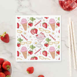 Strawberry Sundae Pattern Servet